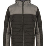 Hooded contrast padded jacket