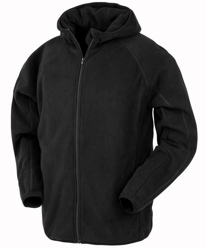 Recycled hooded microfleece jacket - Image 1